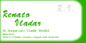 renato vladar business card